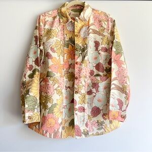 Sézane Will Jacket Pastel Floral Print in Cotton Super Rare Size XS